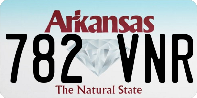 AR license plate 782VNR