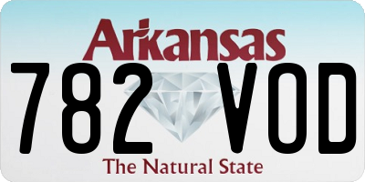 AR license plate 782VOD