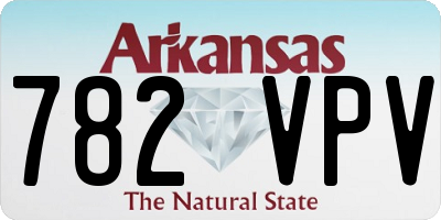 AR license plate 782VPV