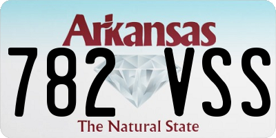 AR license plate 782VSS