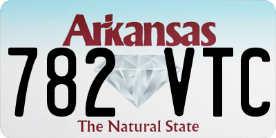 AR license plate 782VTC