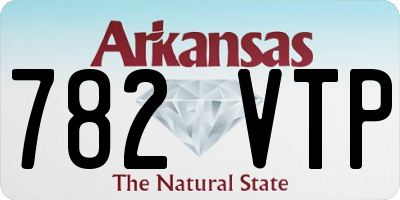 AR license plate 782VTP