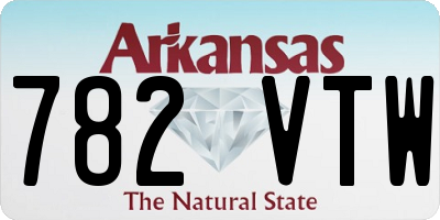 AR license plate 782VTW