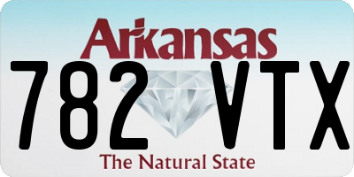 AR license plate 782VTX