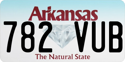 AR license plate 782VUB