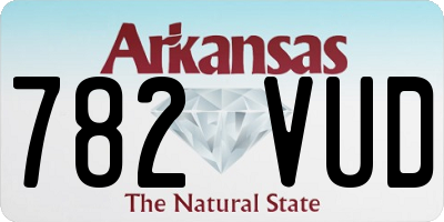 AR license plate 782VUD
