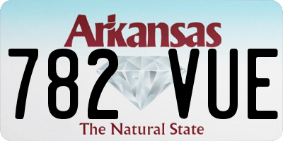 AR license plate 782VUE