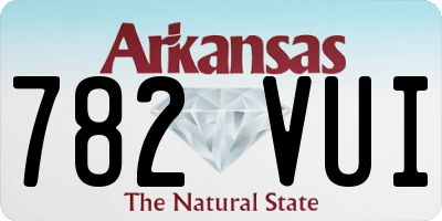 AR license plate 782VUI