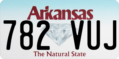 AR license plate 782VUJ