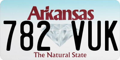 AR license plate 782VUK