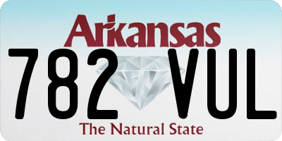 AR license plate 782VUL