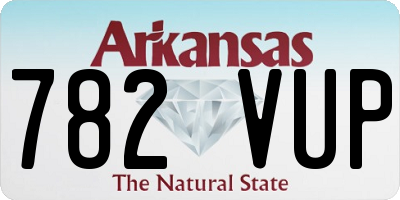 AR license plate 782VUP