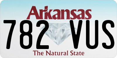 AR license plate 782VUS