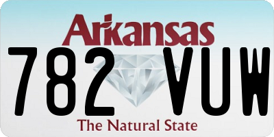 AR license plate 782VUW