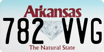 AR license plate 782VVG