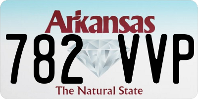 AR license plate 782VVP