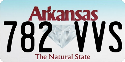 AR license plate 782VVS