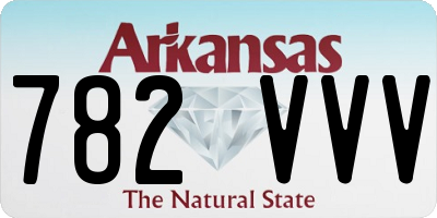 AR license plate 782VVV