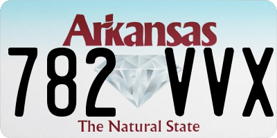 AR license plate 782VVX