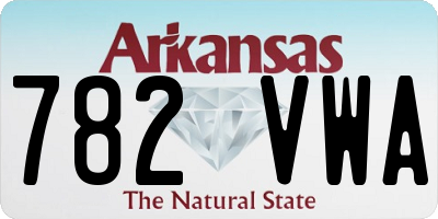 AR license plate 782VWA