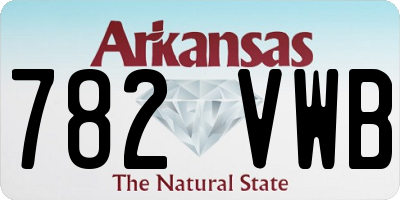 AR license plate 782VWB