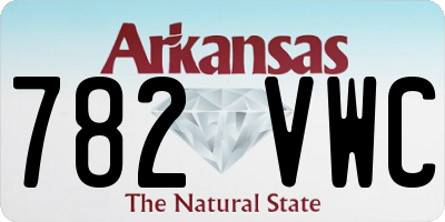 AR license plate 782VWC