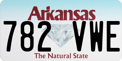 AR license plate 782VWE