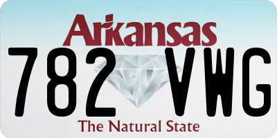 AR license plate 782VWG