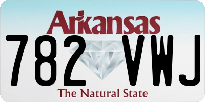 AR license plate 782VWJ