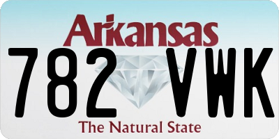 AR license plate 782VWK