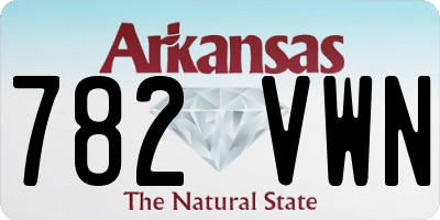 AR license plate 782VWN