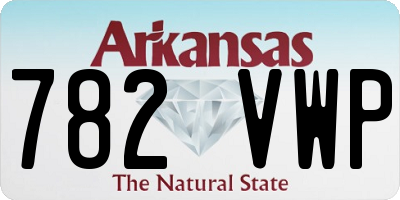 AR license plate 782VWP