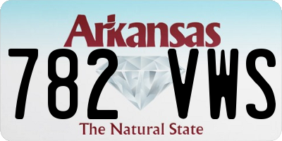 AR license plate 782VWS