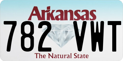 AR license plate 782VWT