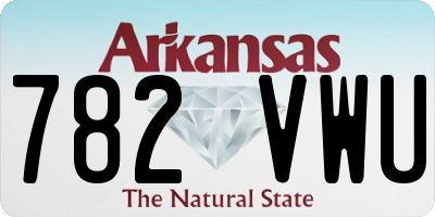 AR license plate 782VWU