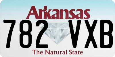 AR license plate 782VXB