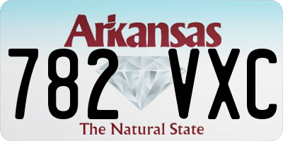 AR license plate 782VXC