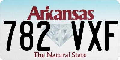 AR license plate 782VXF