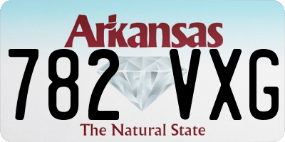 AR license plate 782VXG