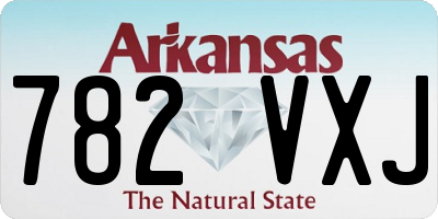 AR license plate 782VXJ