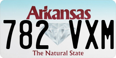 AR license plate 782VXM