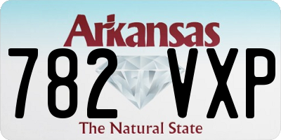 AR license plate 782VXP
