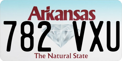 AR license plate 782VXU