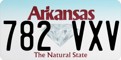 AR license plate 782VXV