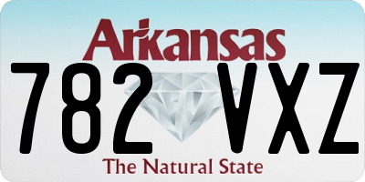 AR license plate 782VXZ