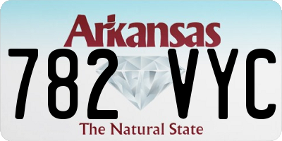 AR license plate 782VYC