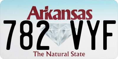 AR license plate 782VYF