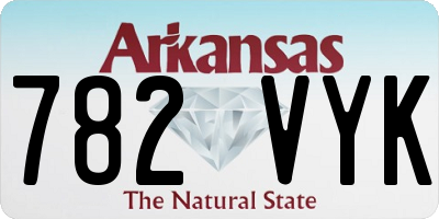 AR license plate 782VYK