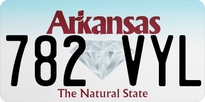 AR license plate 782VYL