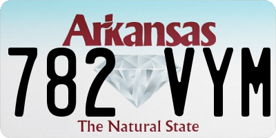 AR license plate 782VYM